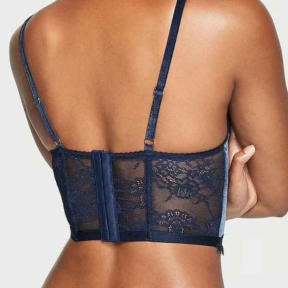 VICTORIA'S SECRET Dream Angels Lace & Velvet Corset Bra Top. 34C - Picture 9 of 9
